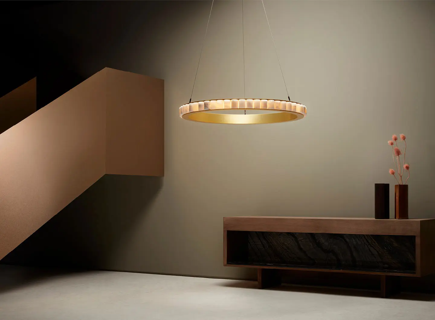 Avalon Chandelier Large, Satin Brass
