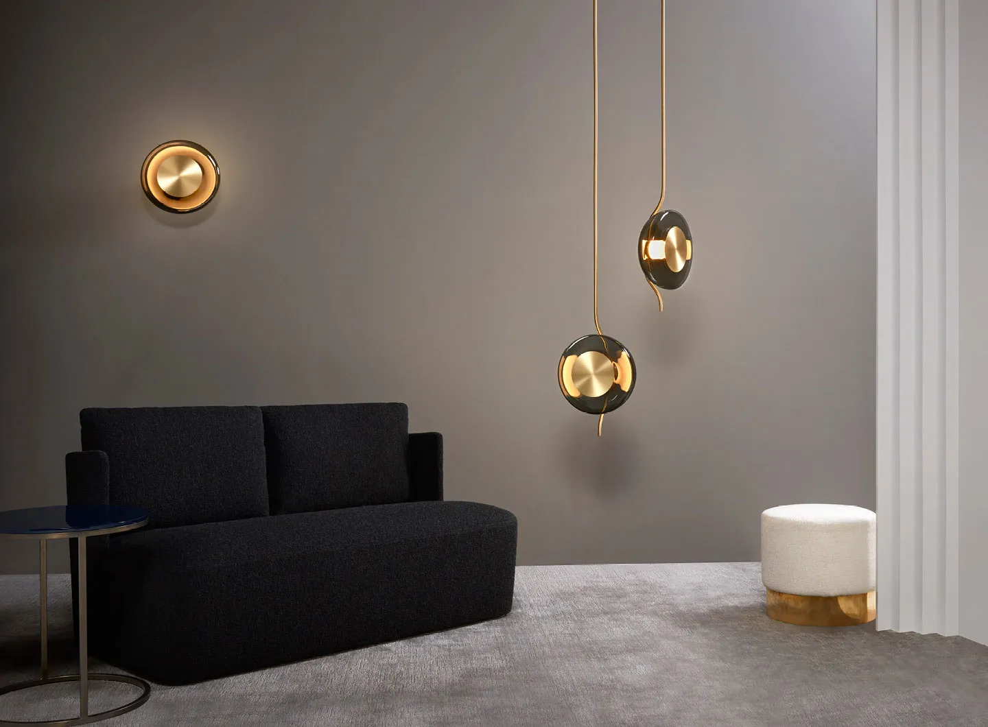 Pendulum Wall & Pendant Lights, Satin Brass