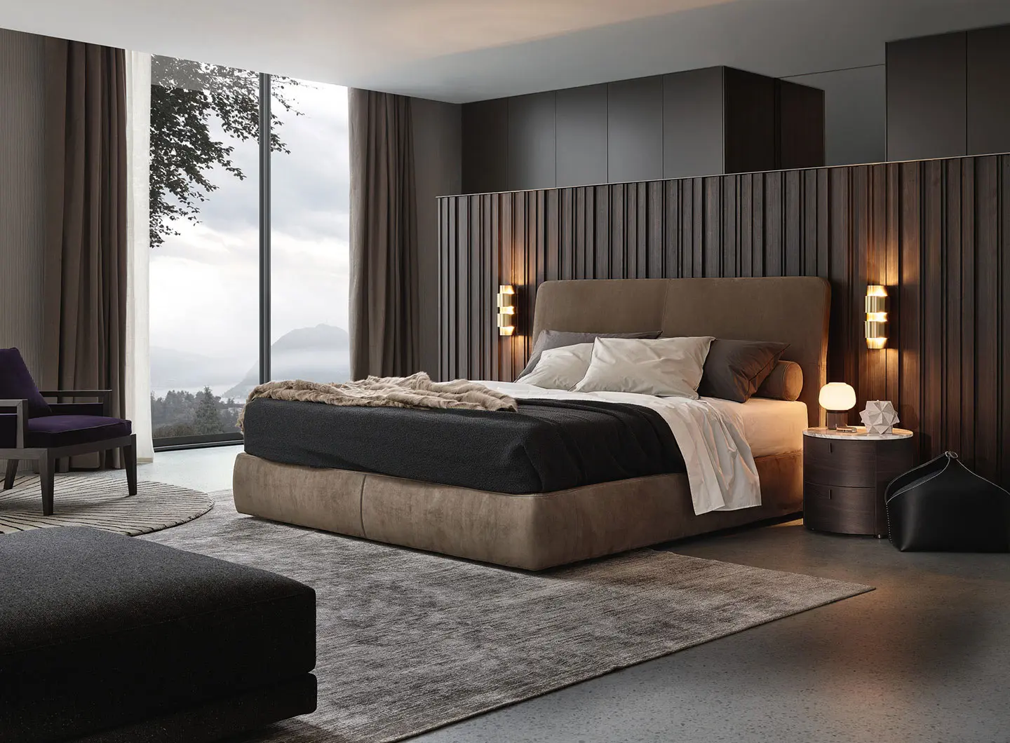 Ring Wall Lights, Satin Brass