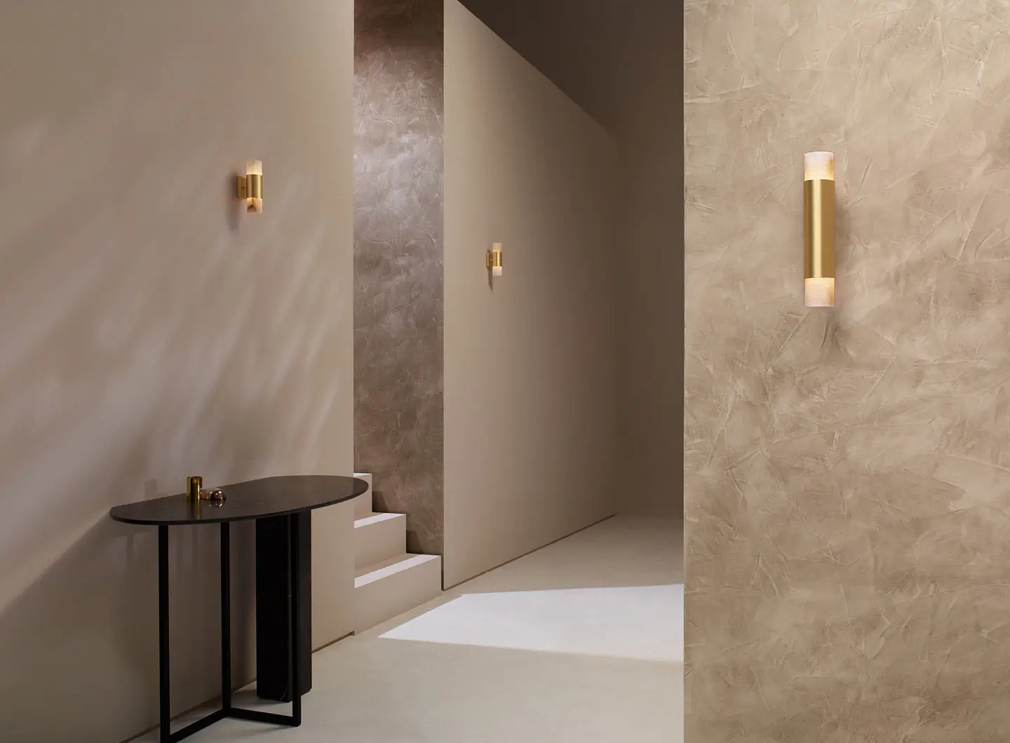 Roma Wall Lights, Satin Brass