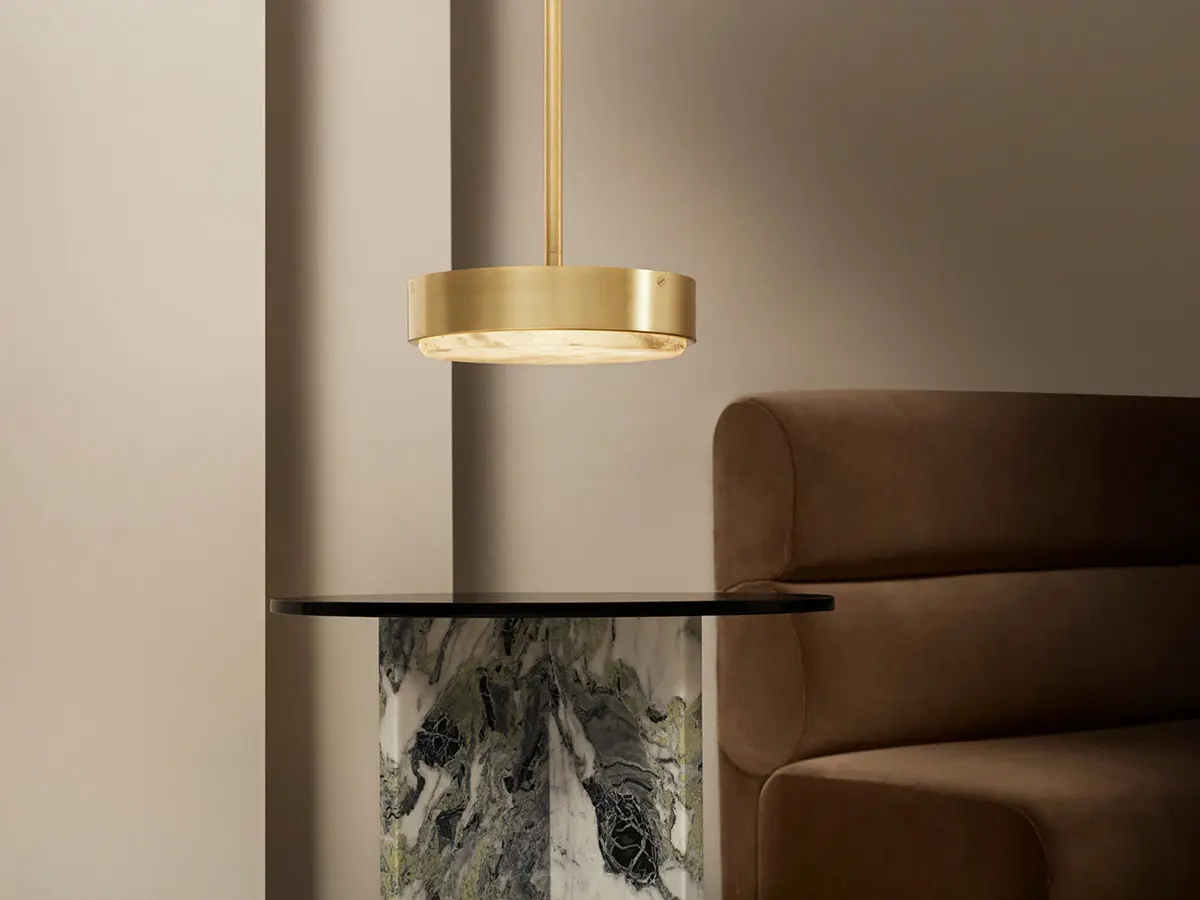 Anvers Pendant Small, Satin Brass
