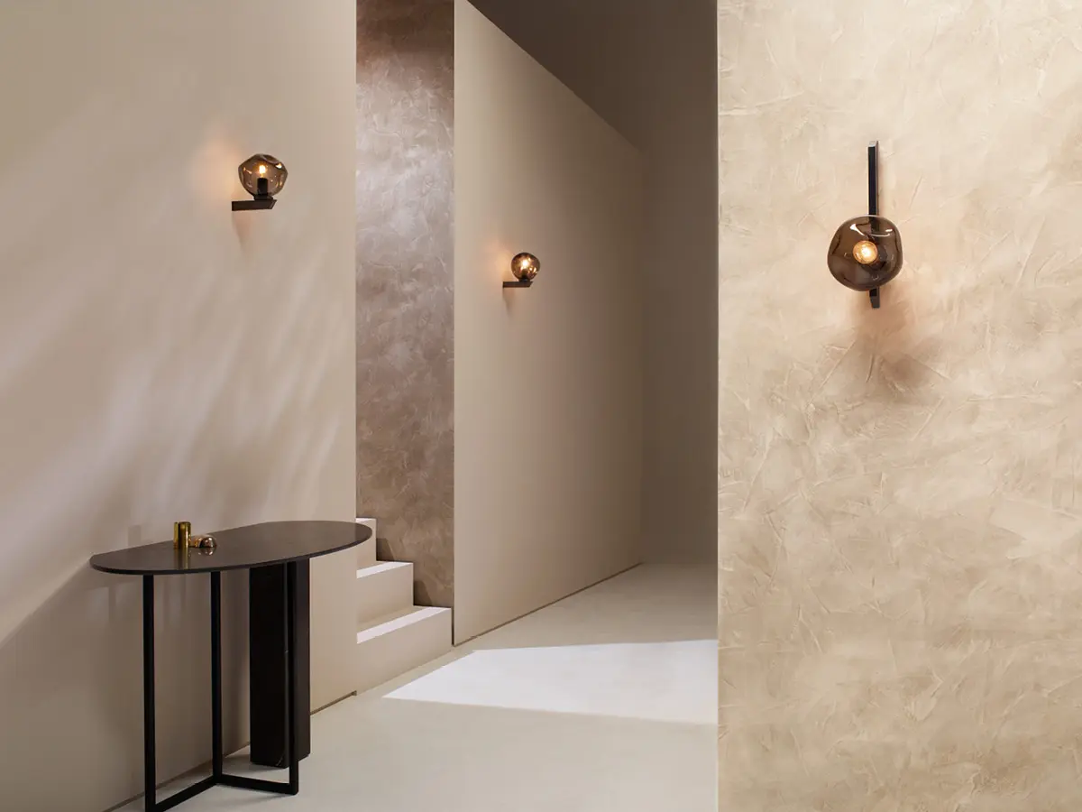 Gaia Wall Lights, Bronze & Hand Shaped Glass
