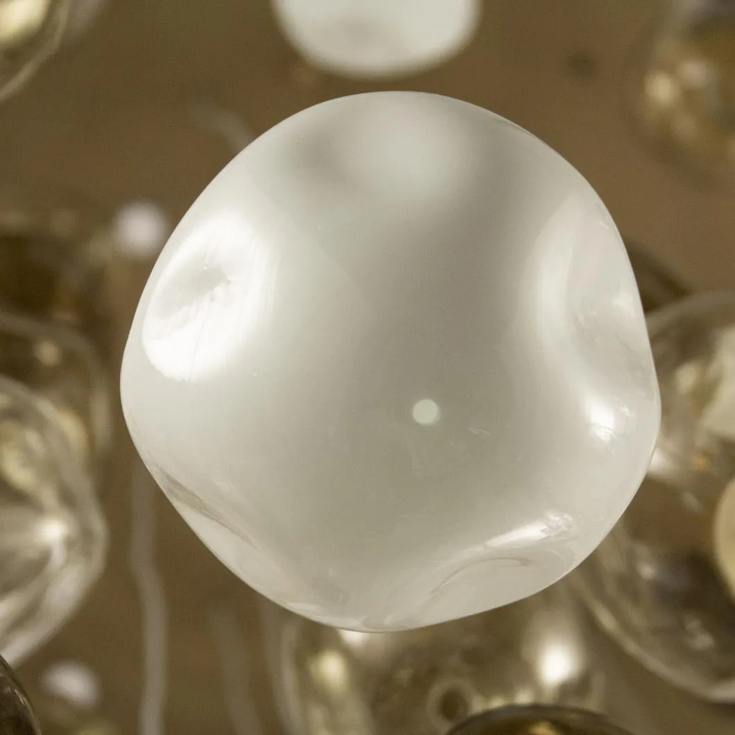 Desafinado detail of white glass sphere