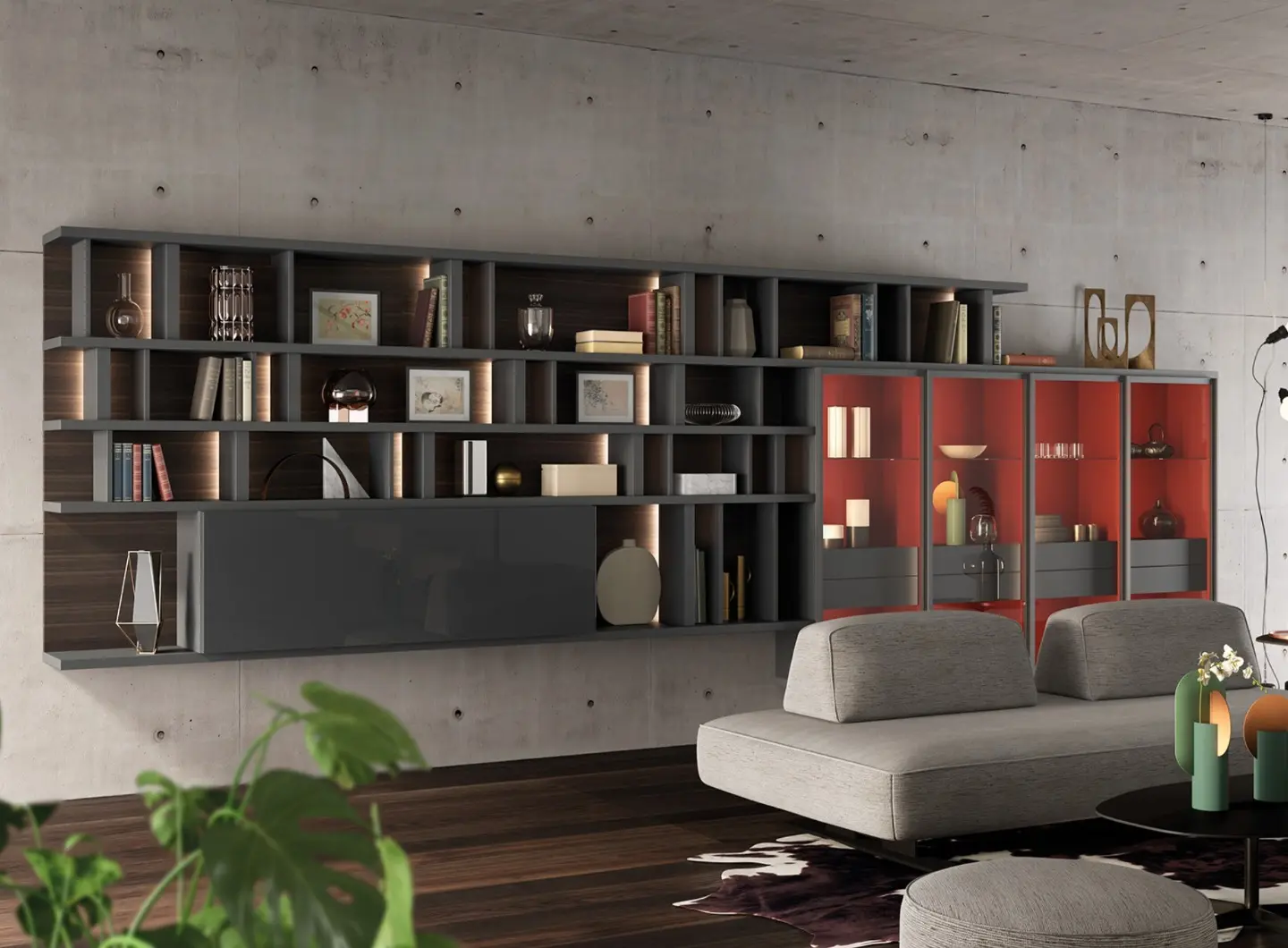 Turati T4 - Libreria orizzontale