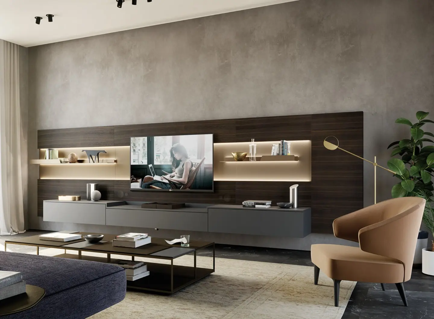 Turati T4 - Media unit & Boiserie