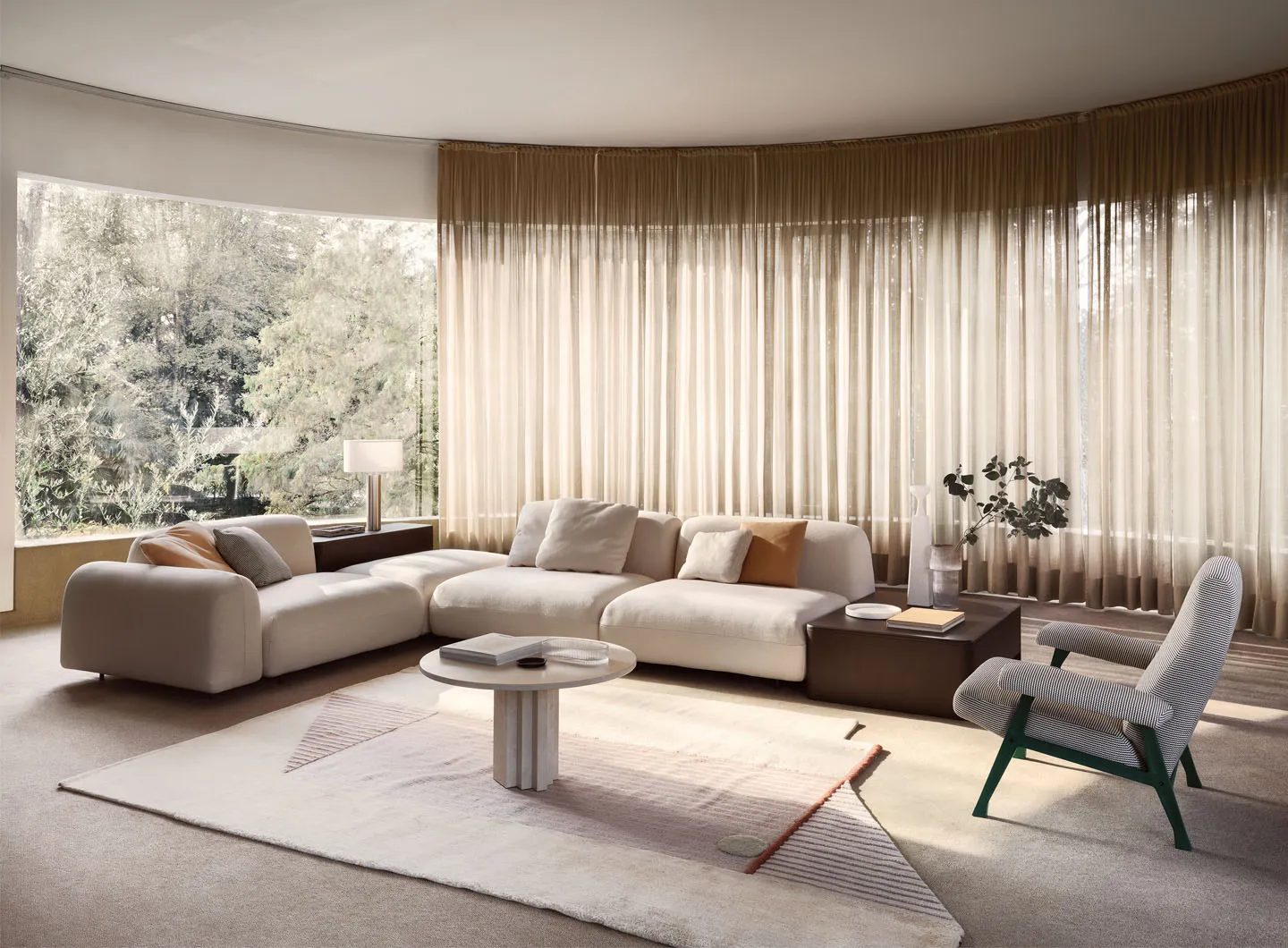 Tokio sofa system design Claesson Koivisto Rune and Hall armchair design Roberto Menghi