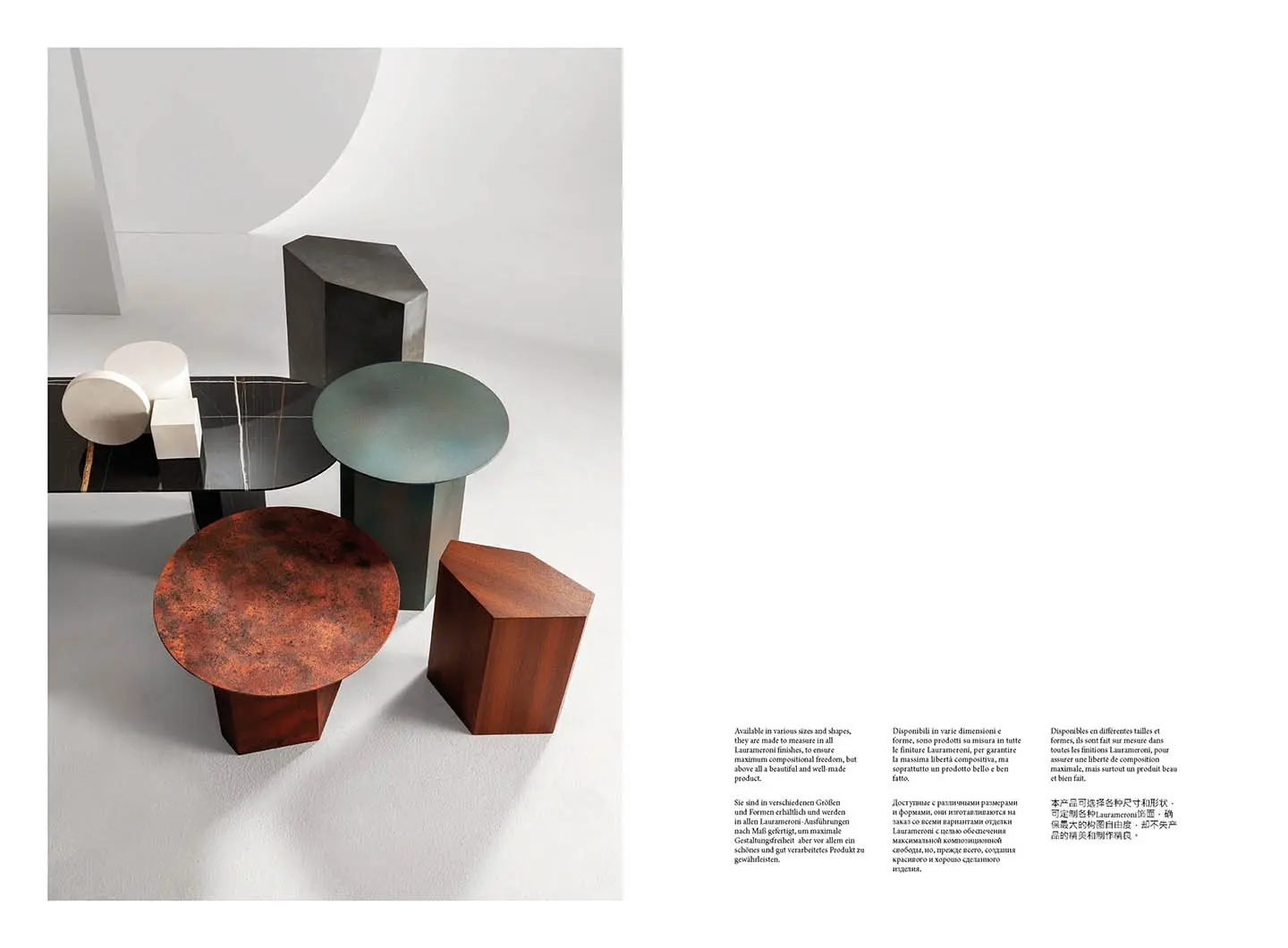 laurameroni luxury high end customizable coffee tables in precious materials