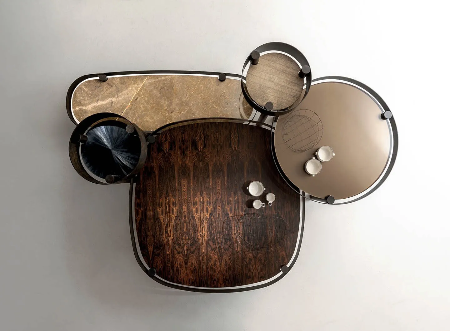 laurameroni luxury high end customizable coffee tables in precious materials