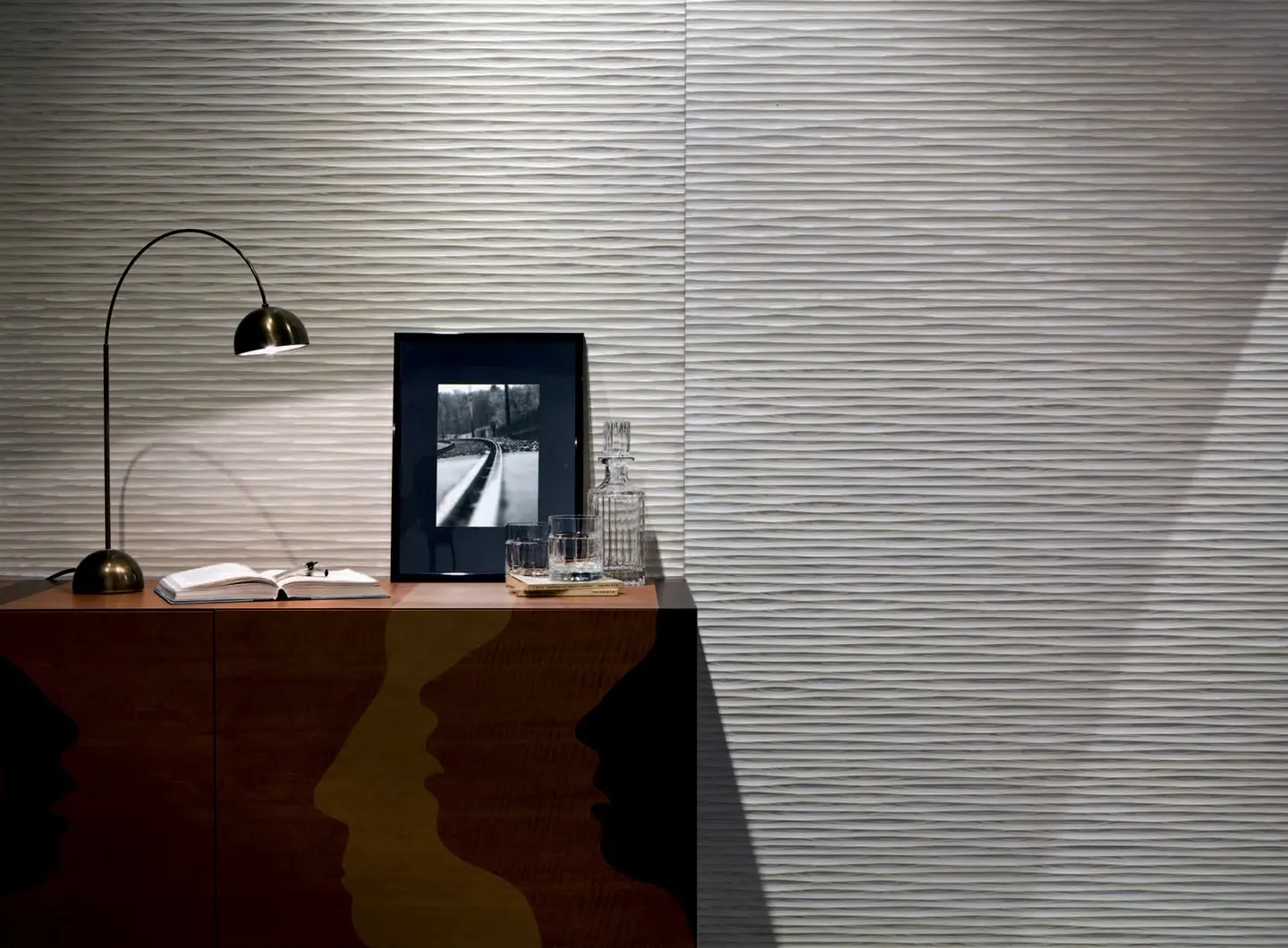 laurameroni luxury wall panels in wood, metal or fabric for high end integrated systems