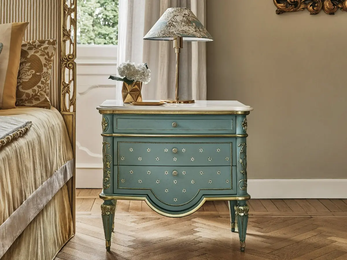 Carved shop bedside cabinet