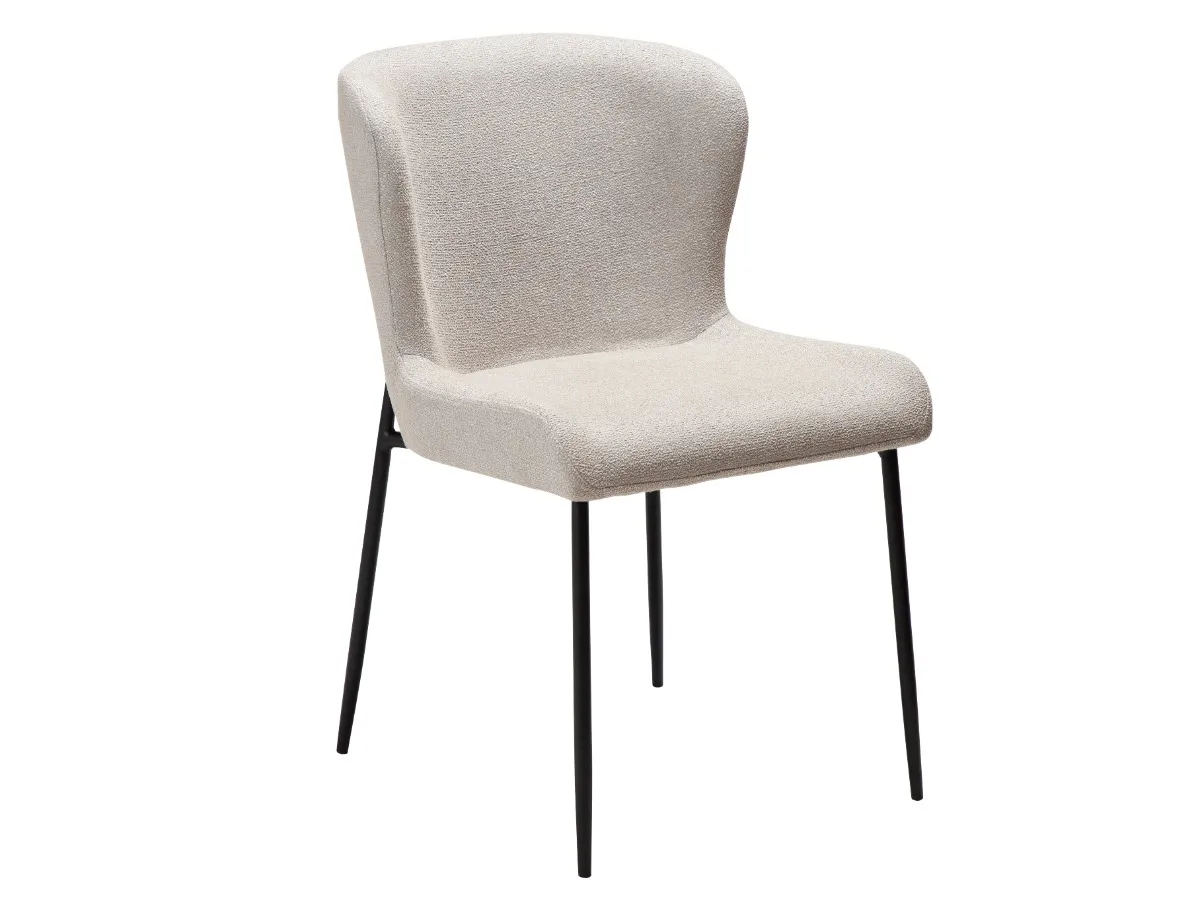 DAN-FORM's GLAM chair in cashmere bouclé fabric