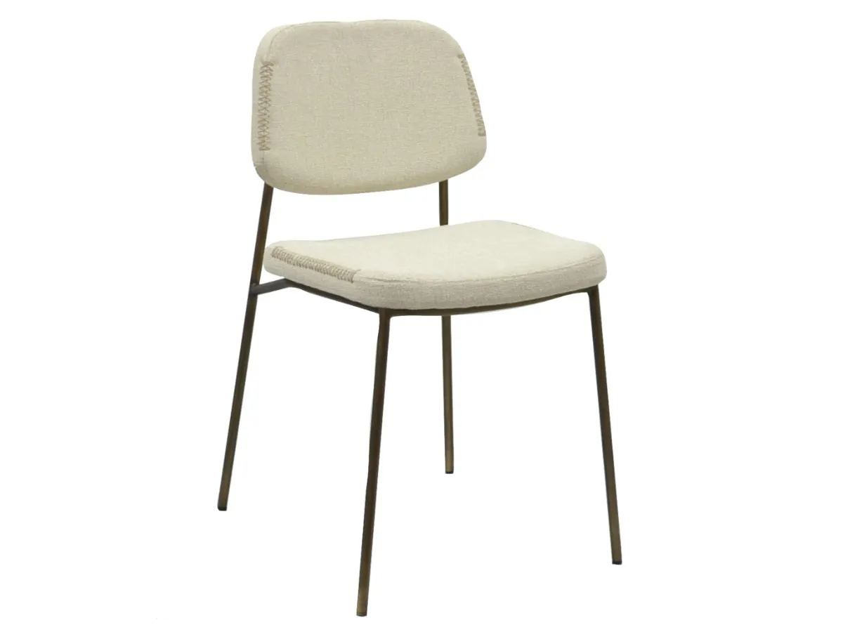 DAN-FORM's MENTA chair in simply beige bouclé with stitching