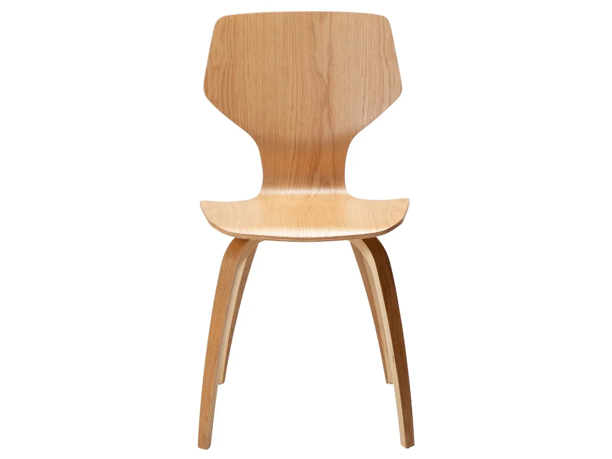 DAN-FORM's S.I.T chair in oak veneer with oak veneer legs