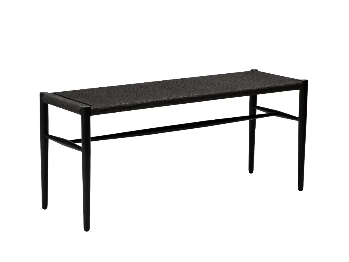 DAN-FORM's SAVA bench in black paper cord