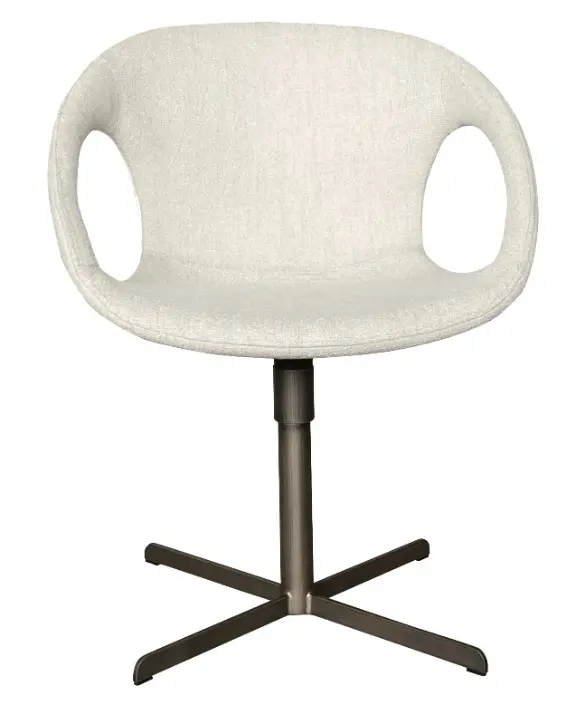 DAN-FORM's CARRY chair in bone white bouclé