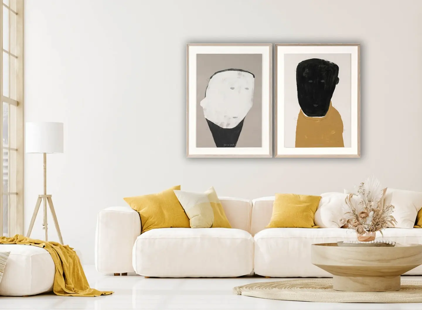 Cabezas I & II painting