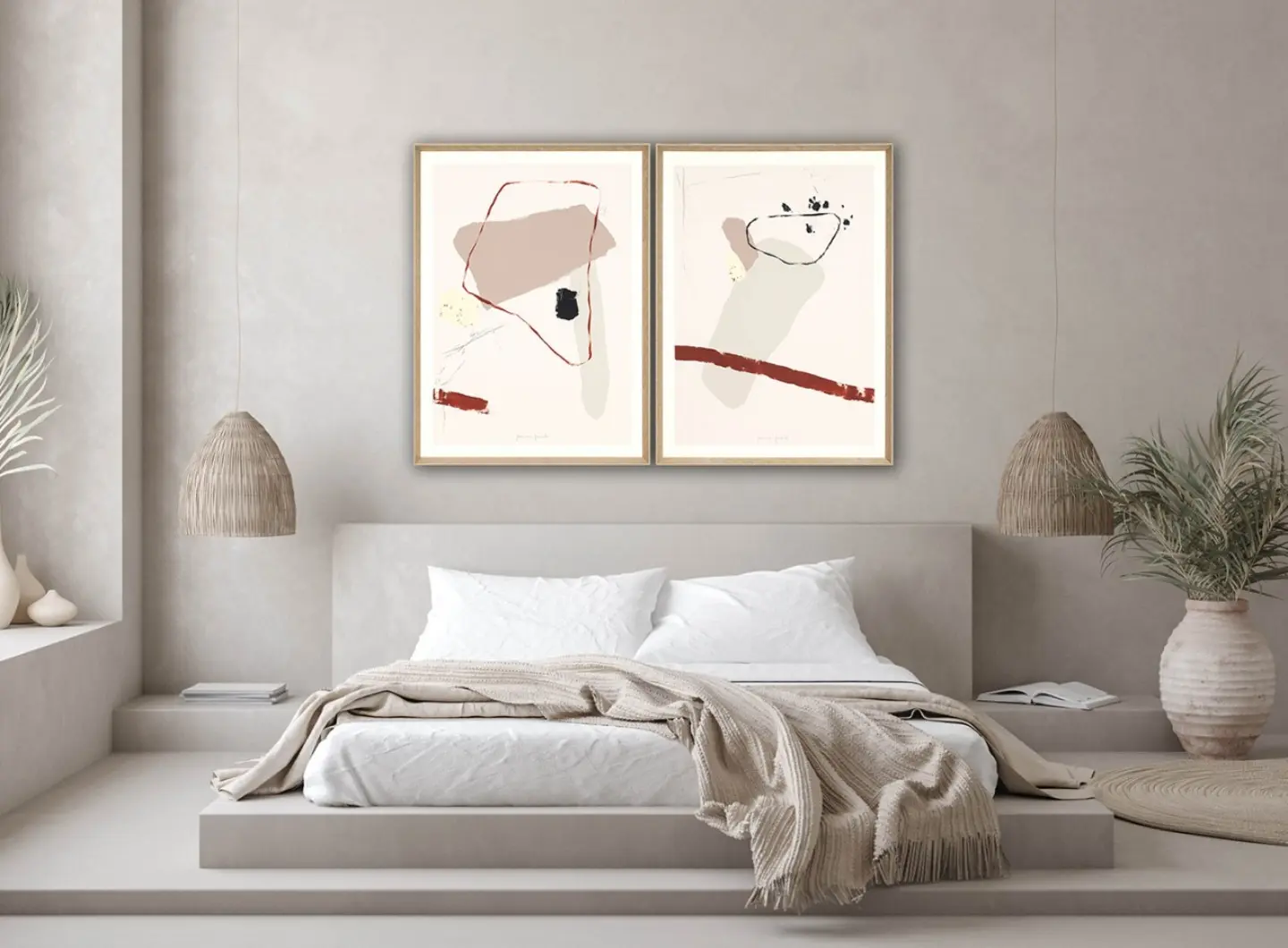 Stone I & II painting
