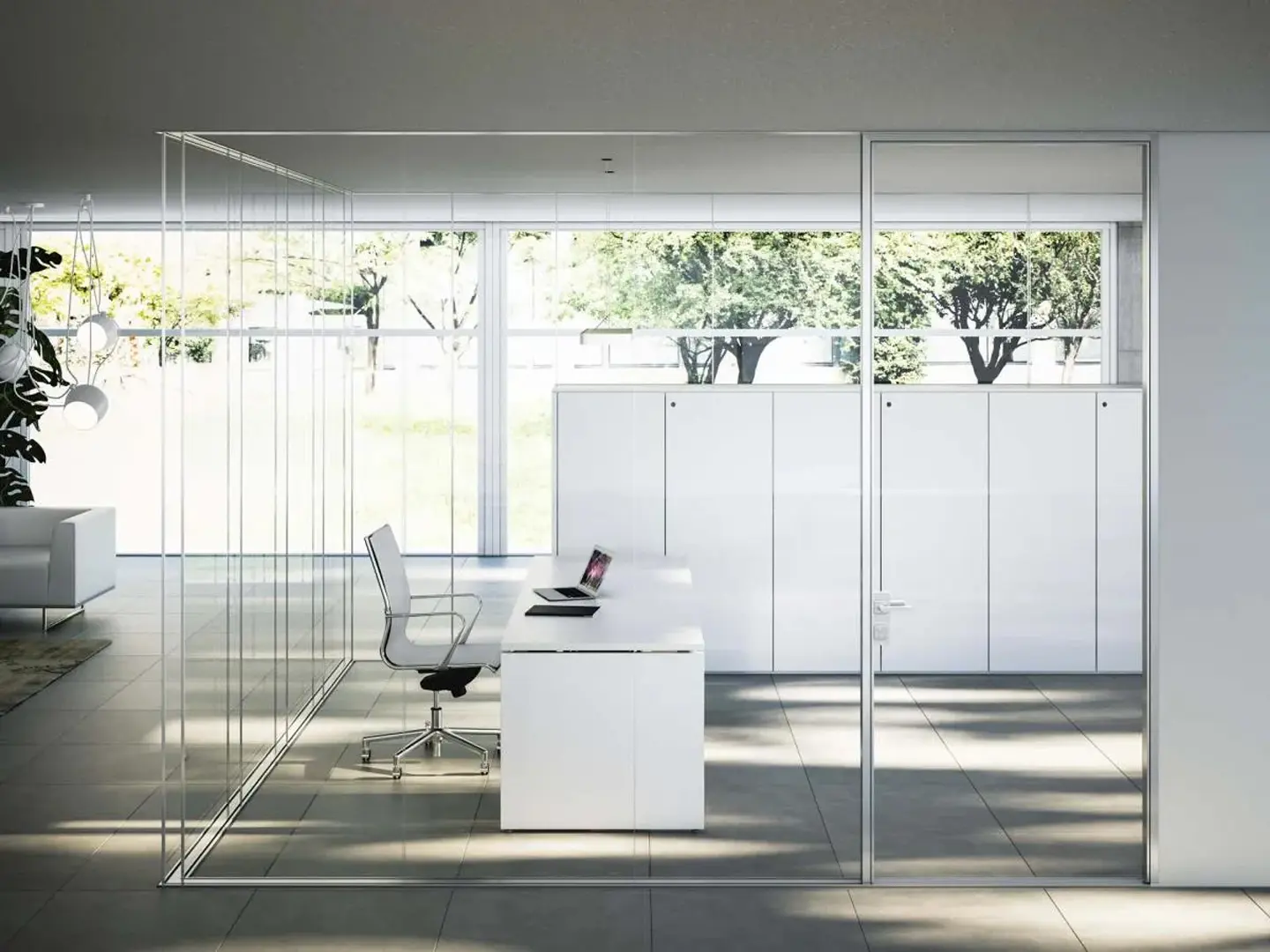 fantoni, iwallspace, glass, partition system, office, salone milano