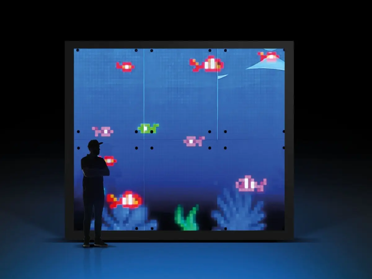 A new way to create light scenarios and animations made up of light pixels.
