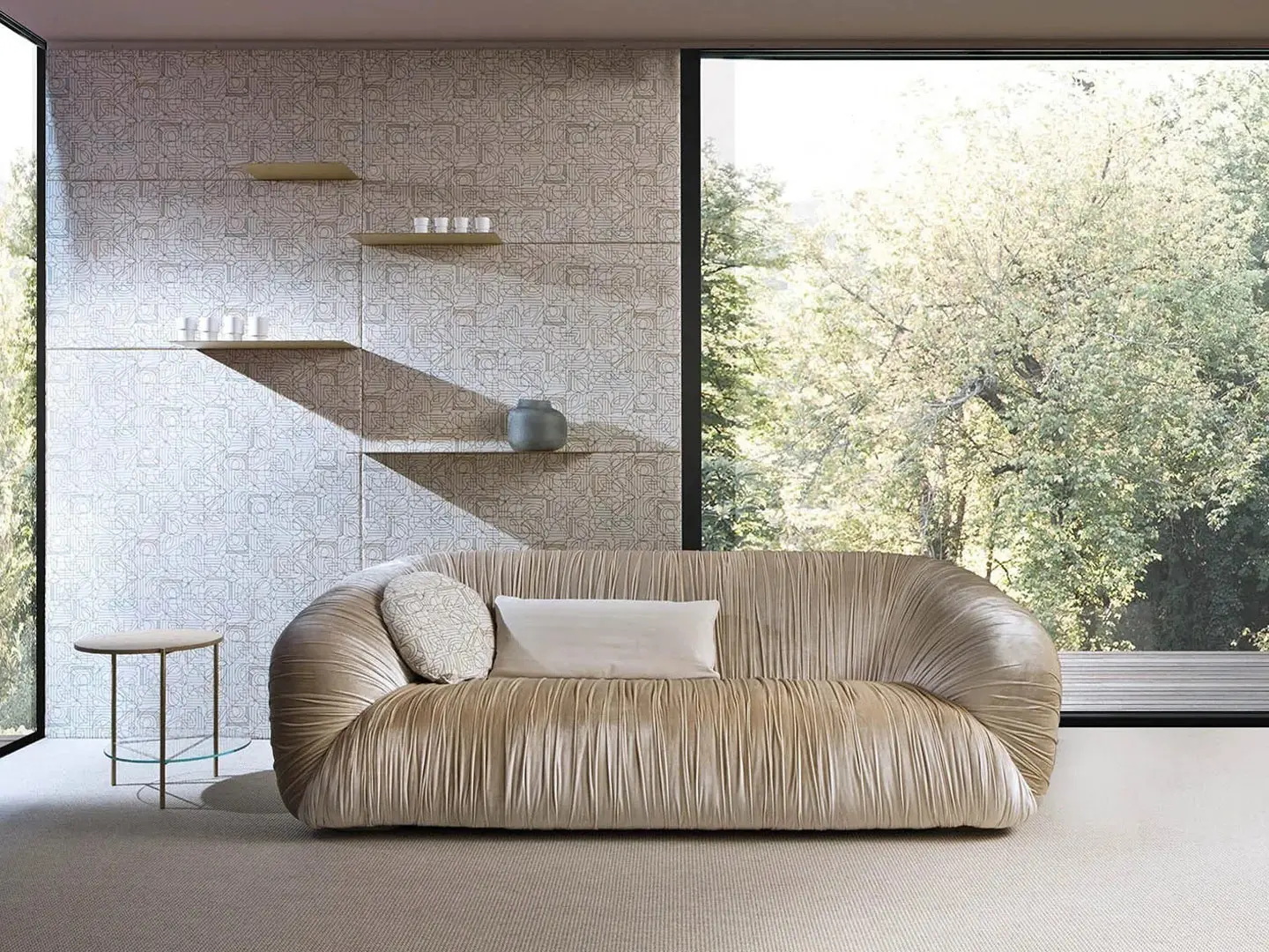 laura meroni, draped sofa, salone milano