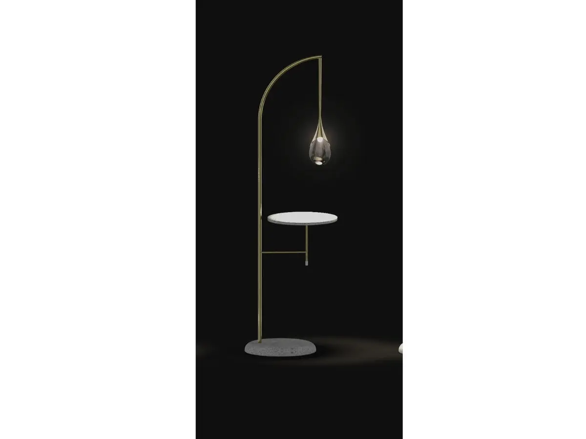 Bronzetto - Perpetua floor lamp with coffee table