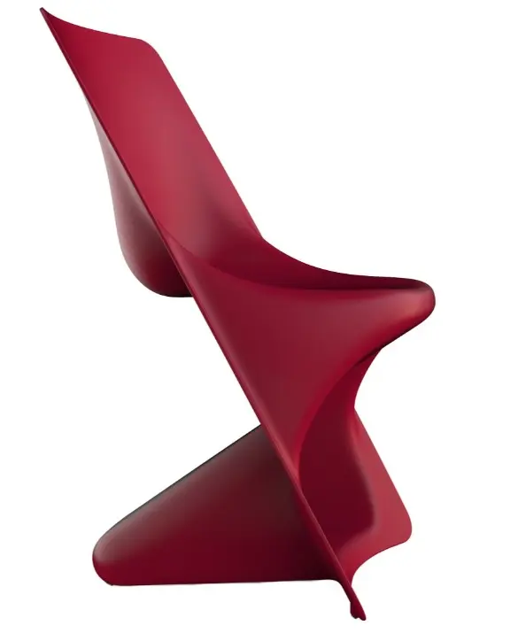 Damiano Latini - Super Chair sedia in plastica 100% riciclata viva magenta