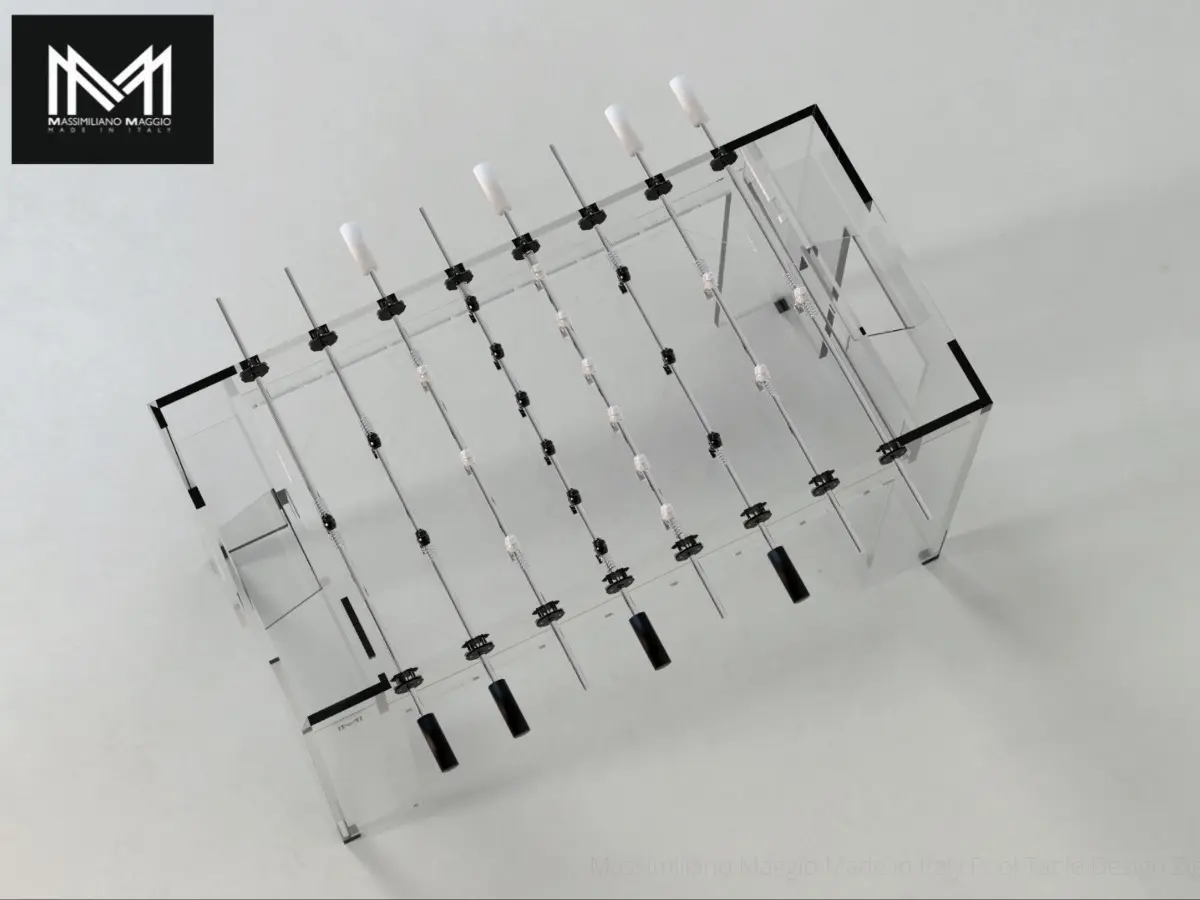 Massimiliano Maggio Made in Italy - Crystal Modern Foosball Table