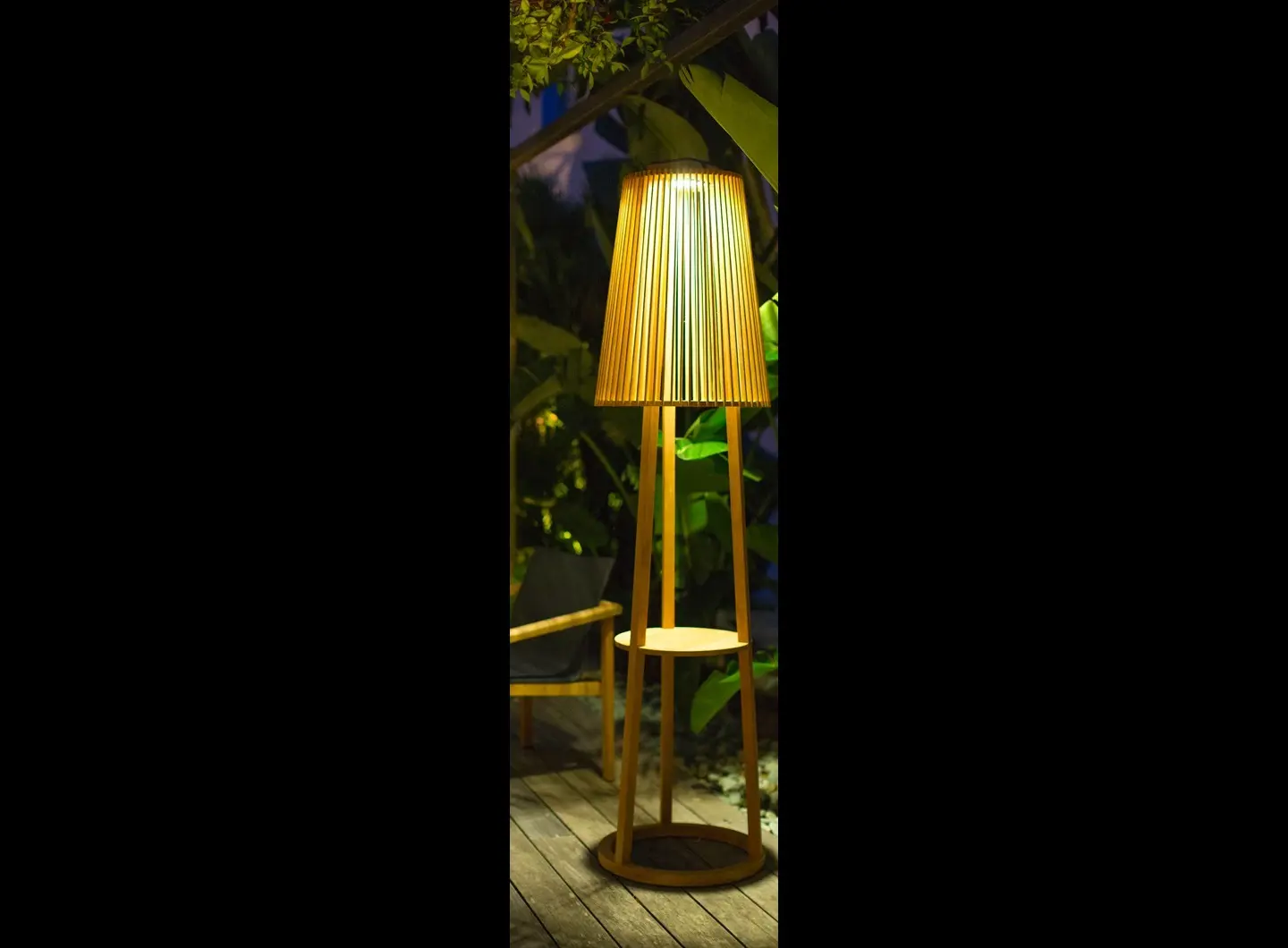 Solar teak® lamppost TECKA