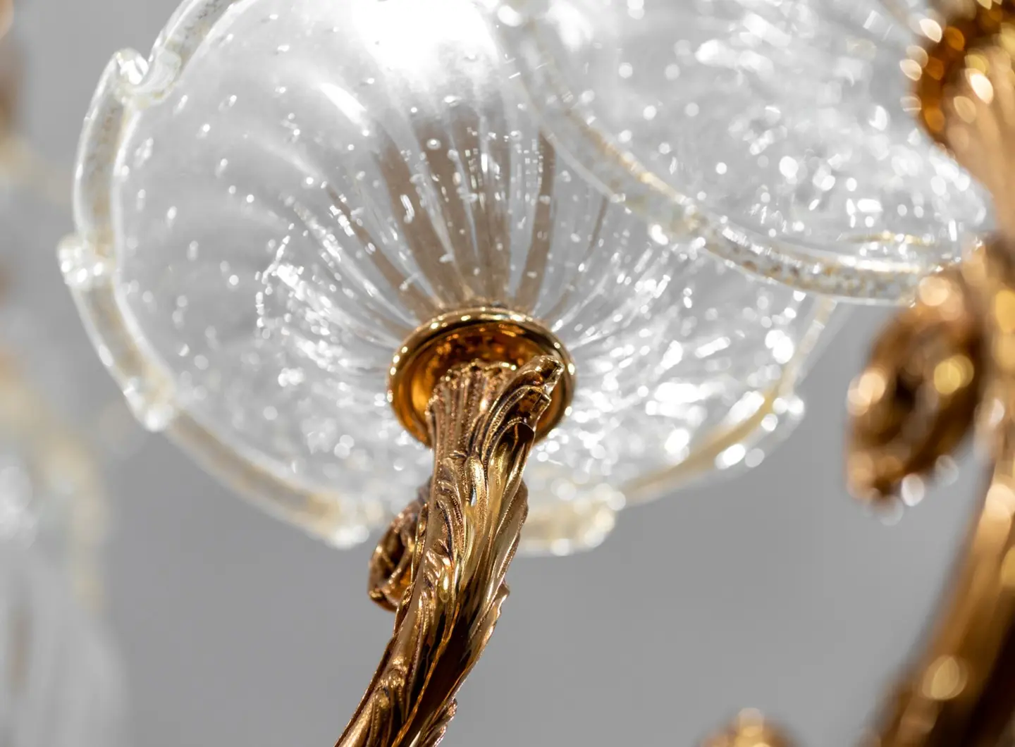 CHARLOTTE 4795/P Lampada da terra oro zecchino sfumato con vetro e paralume  By Possoni Illuminazione