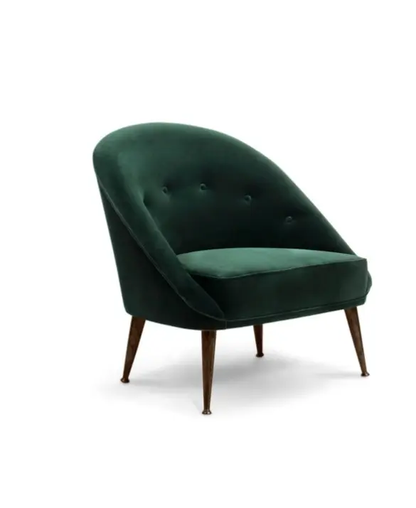 MALAY  -  modern tufted velvet armchair