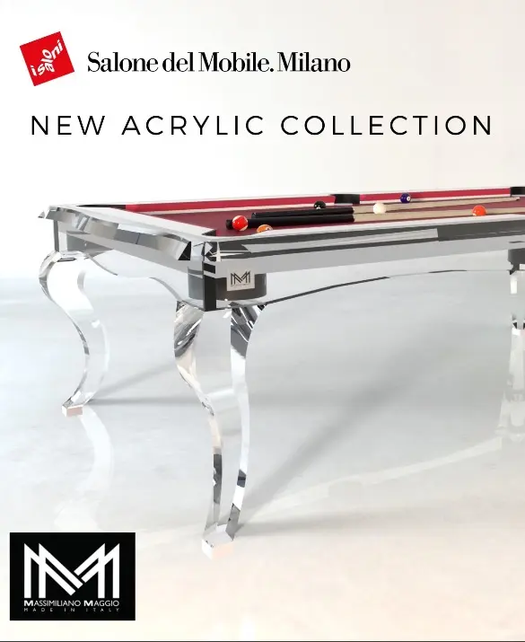 New Acrylic Billiard Table Massimiliano Maggio Made in Italy