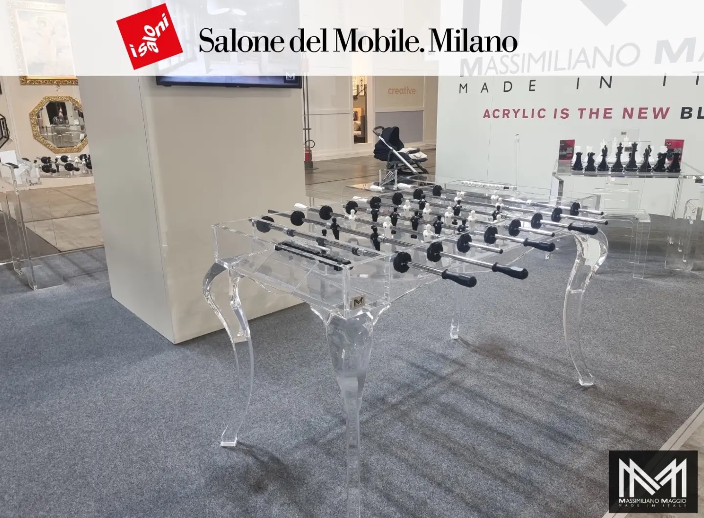 Acrylic Foosball Table Crystal Class Massimiliano Maggio