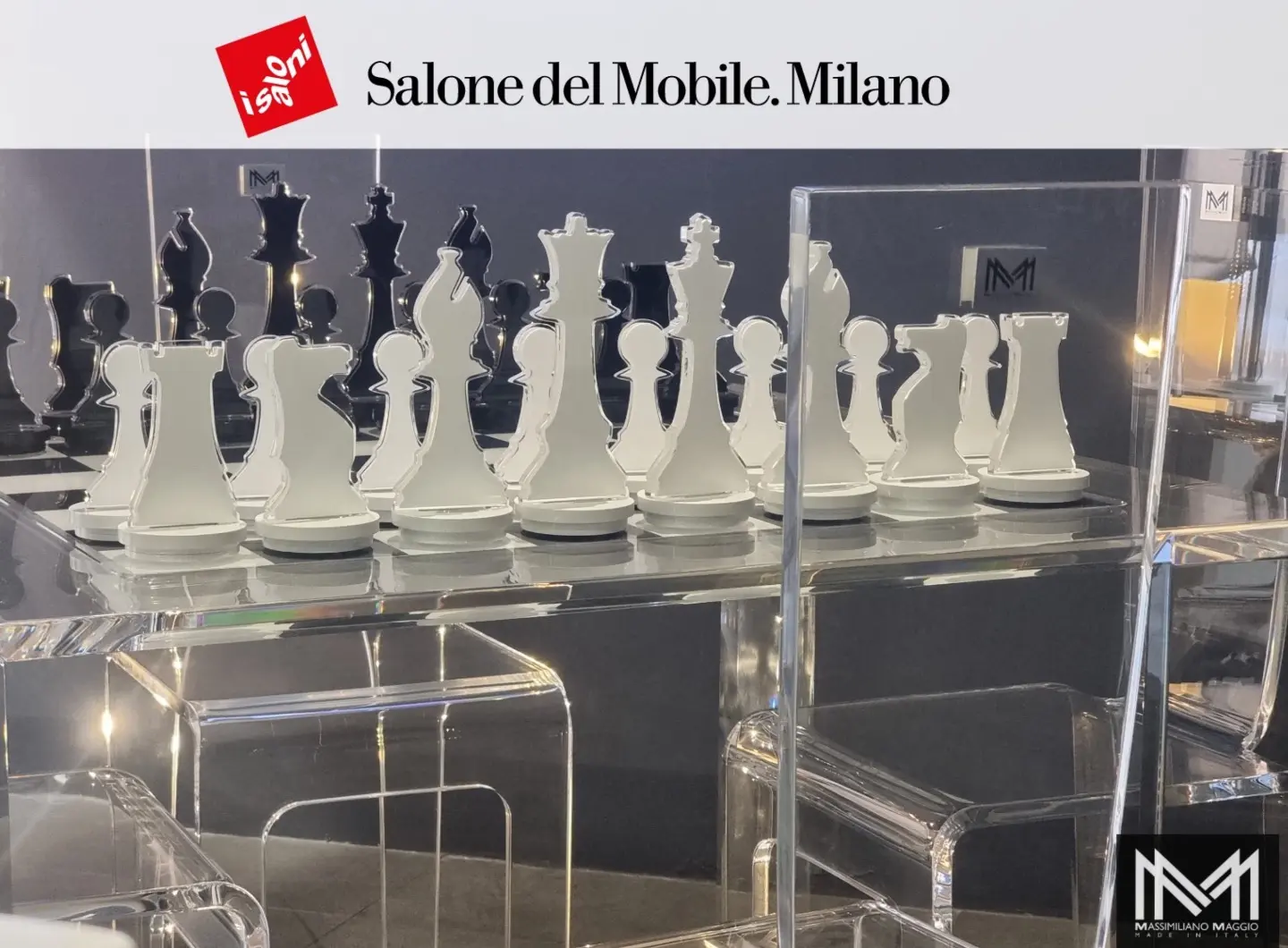 Acrylic Chess Table Massimiliano Maggio
