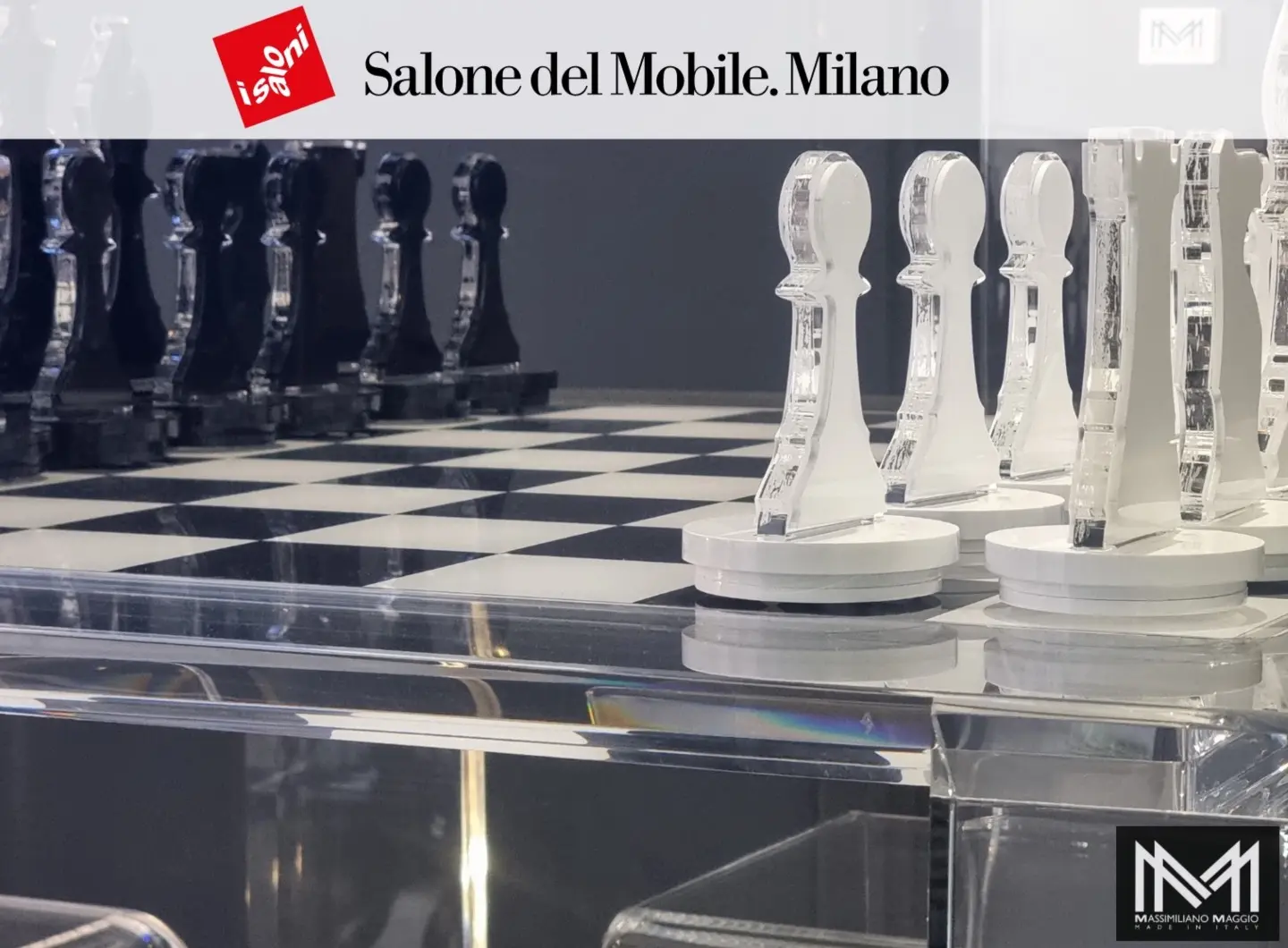 Acrylic Chess Table Massimiliano Maggio 