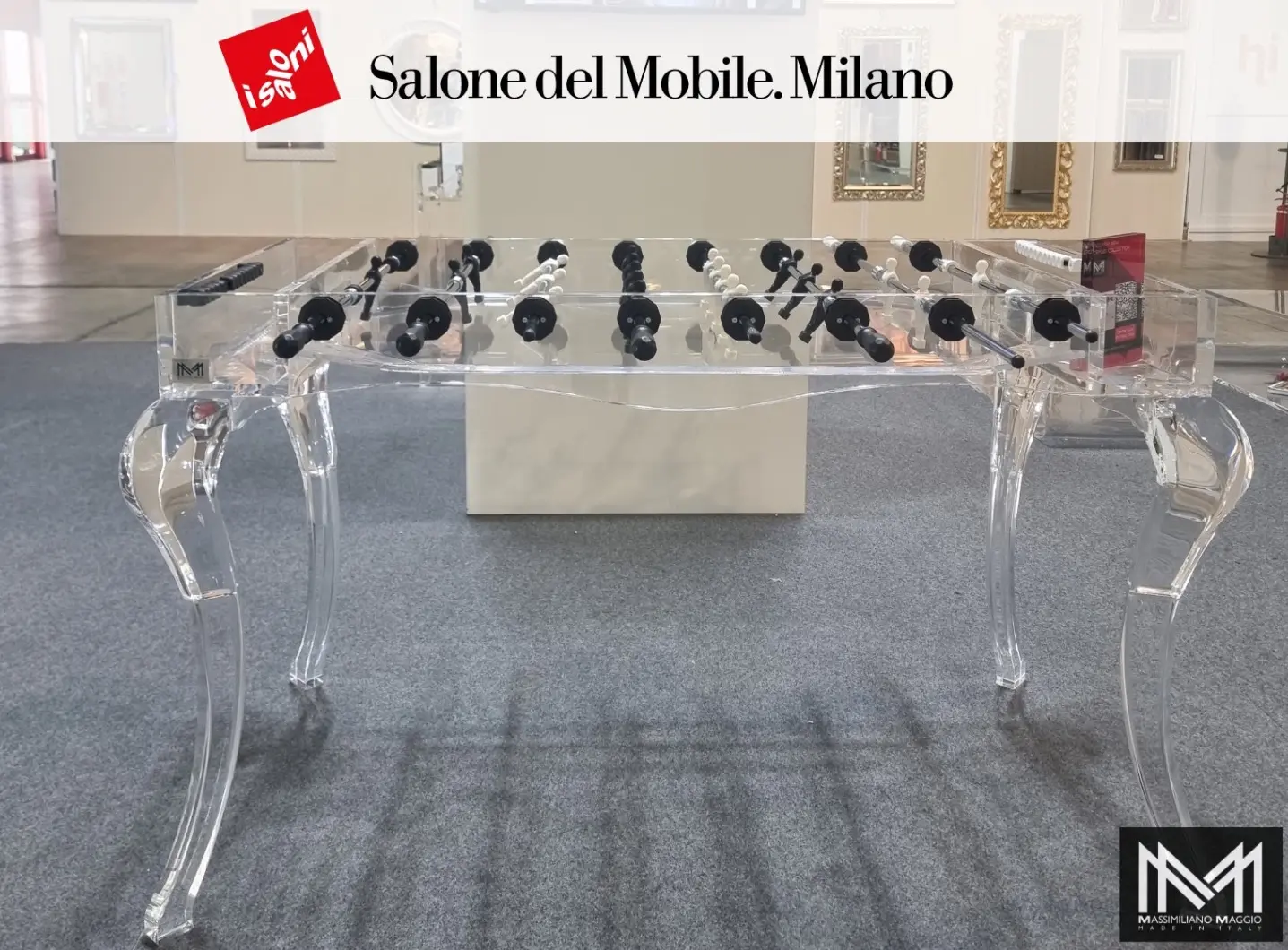 Acrylic Crystal Class Foosball Table by Massimiliano Maggio