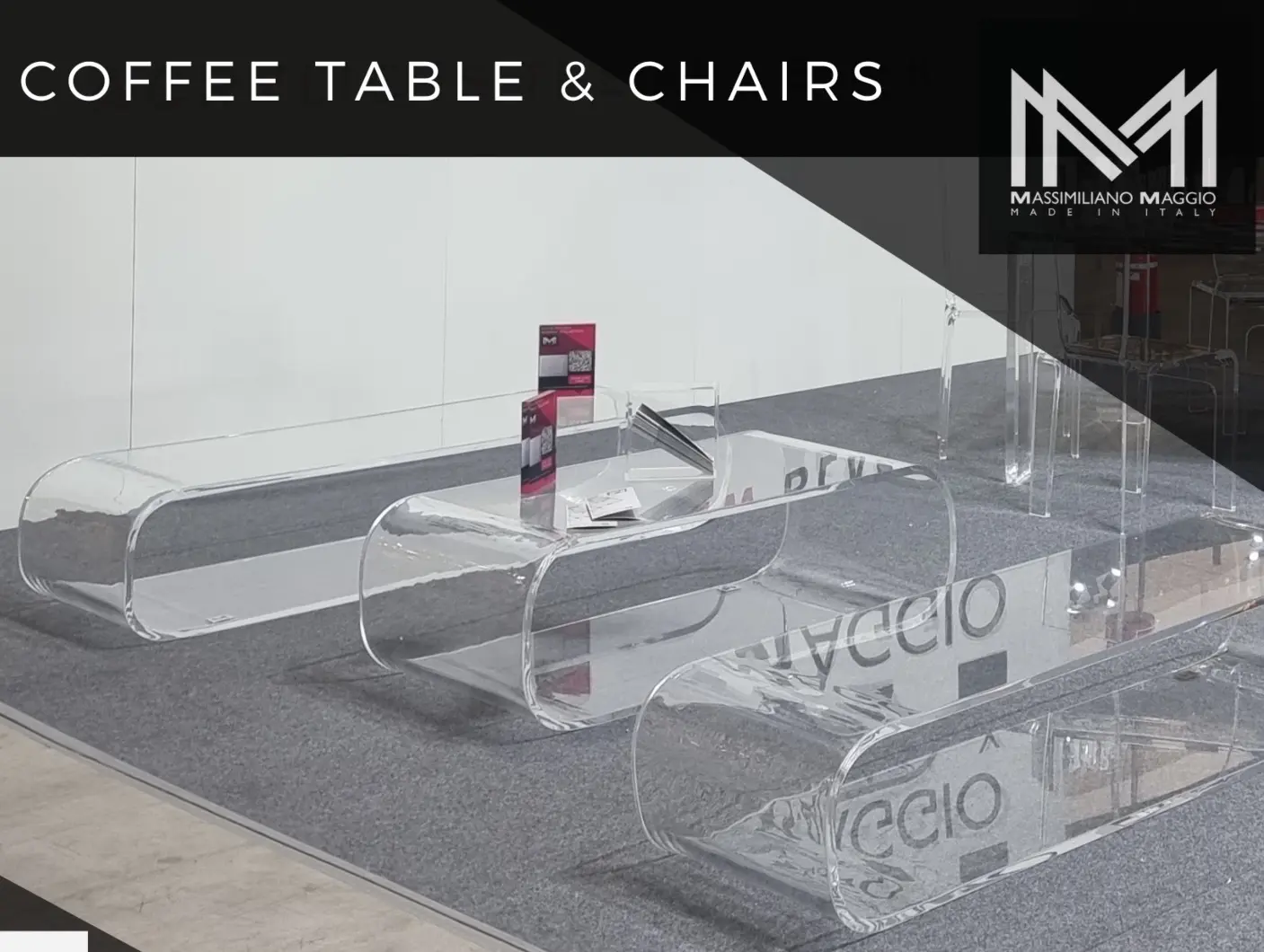 New Acrylic Coffee table & Sofas MASSIMILIANO MAGGIO