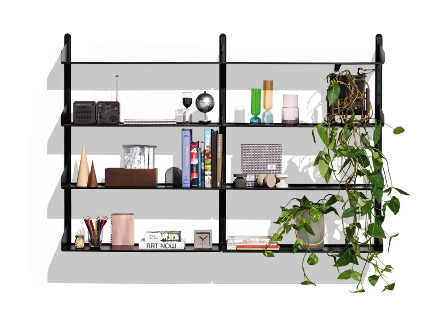 connubia, shelfy, bookcase, metal, salone milano