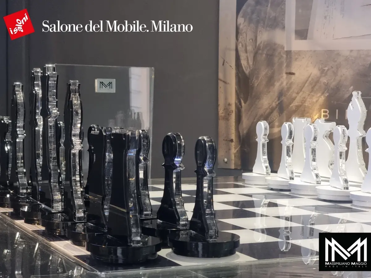 New Acrylic Chess Table by Massimiliano Maggio Made in Italy