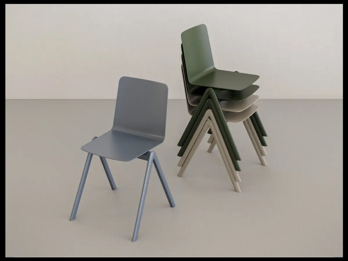 Stackable chair STACK by MIDJ