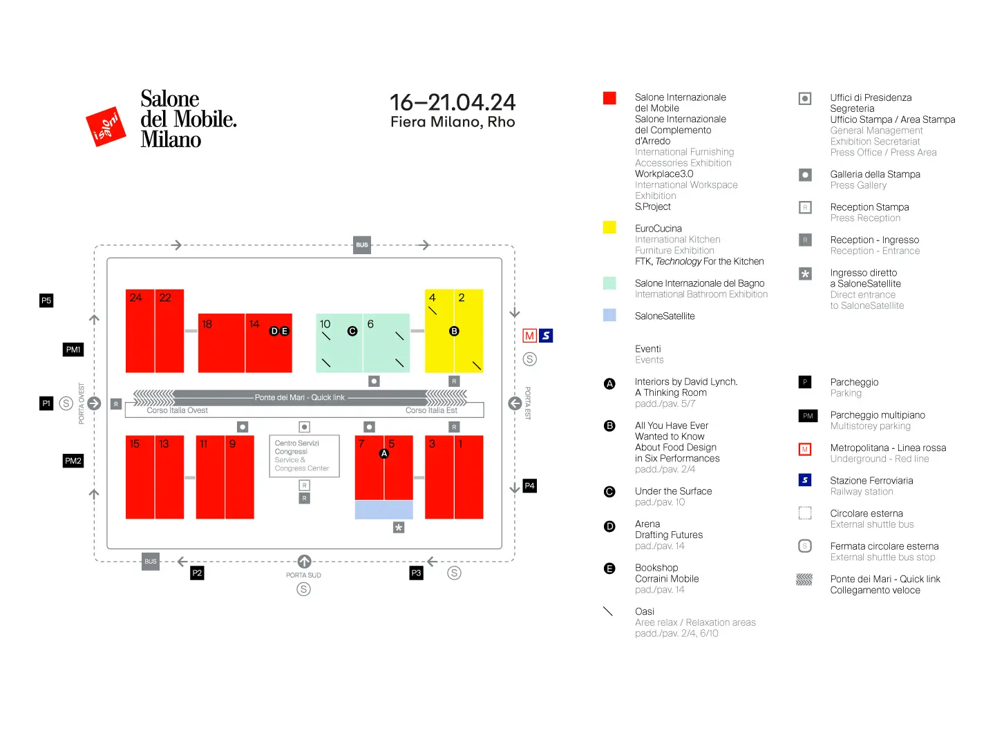 Exhibition Map Salone del Mobile.Milano 2024