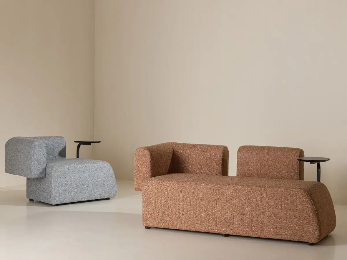 Il design moderno degli interni utilizza attivamente forme e combinazioni di materiali insoliti. Il divano Candy con tavolo è una soluzione funzionale e pratica per il relax e l'intrattenimento in casa.