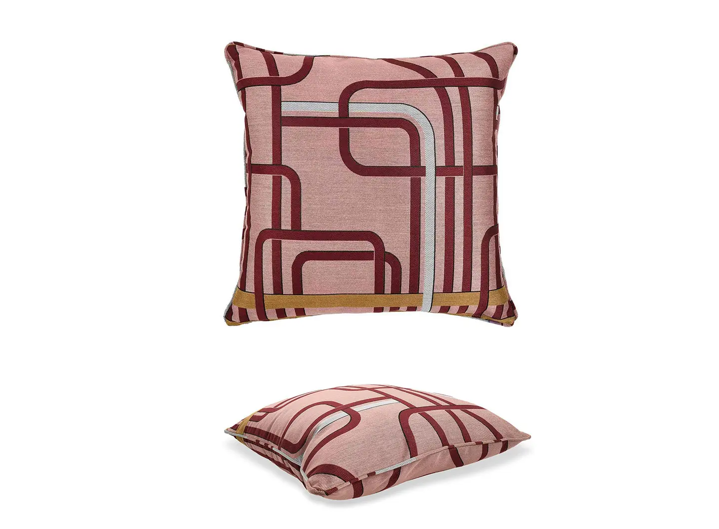 Cushion Carrè Stripe 22871 | Architrame Facades and Linen Velvet