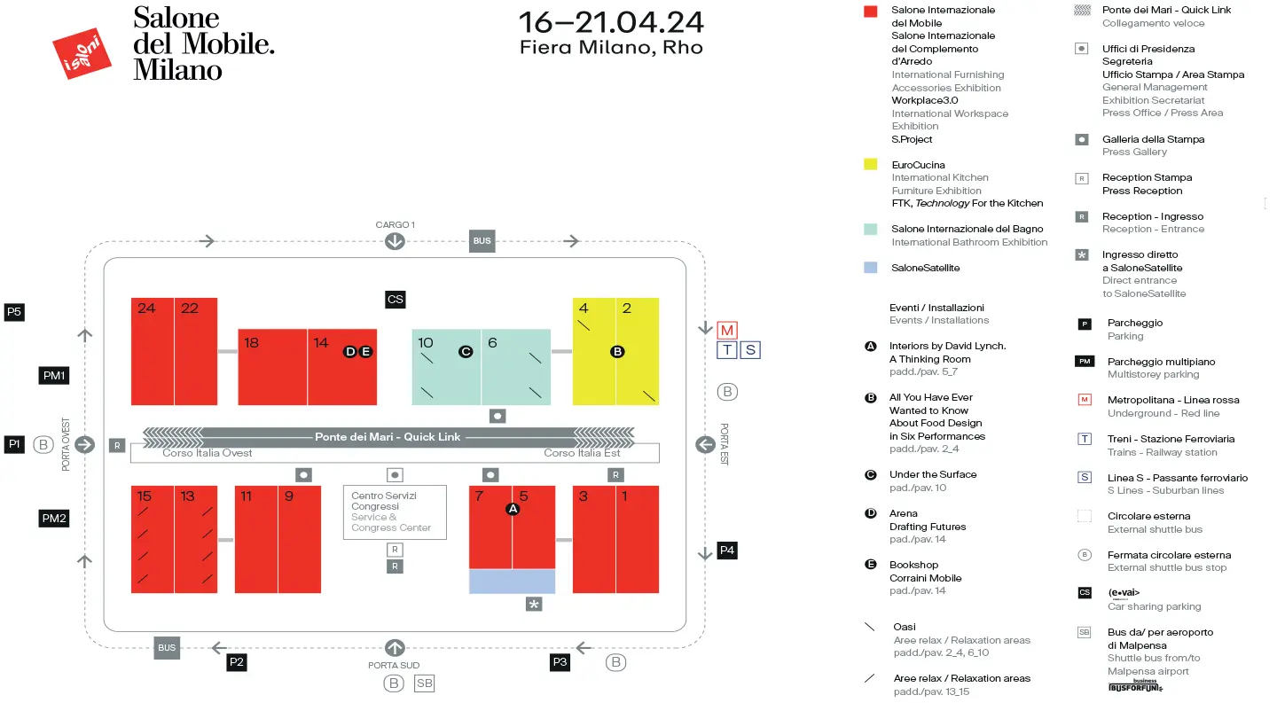 Exhibition Map Salone del Mobile.Milano 2024