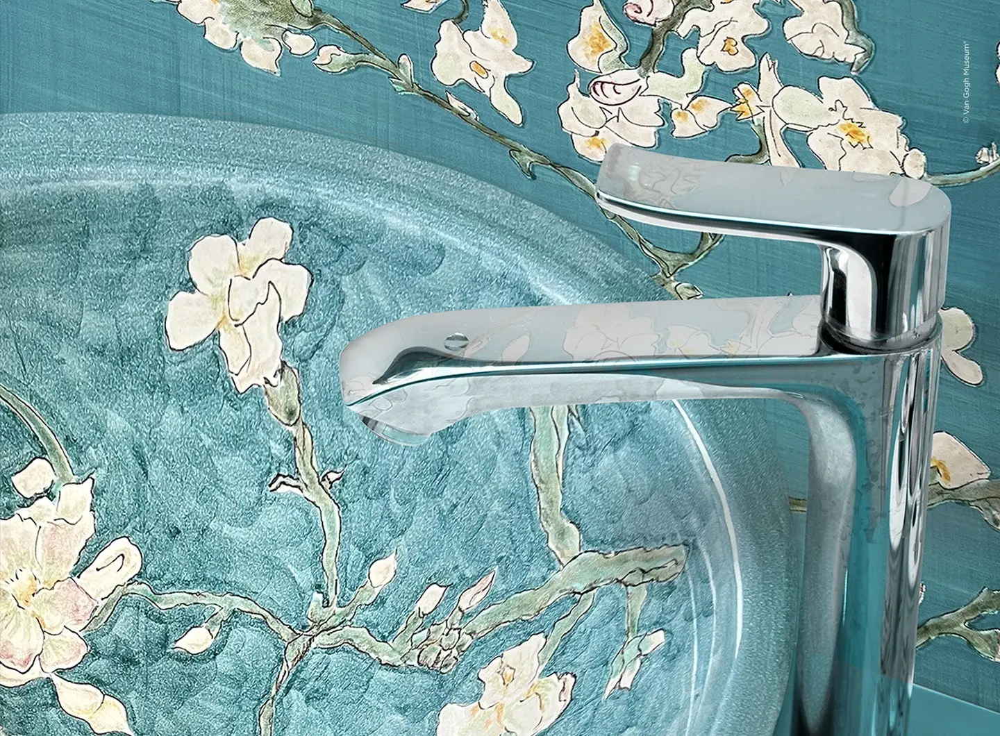 Collezione Van Gogh© di Ceramica Francesco De Maio - Lavabo Fiori di Mandorlo©