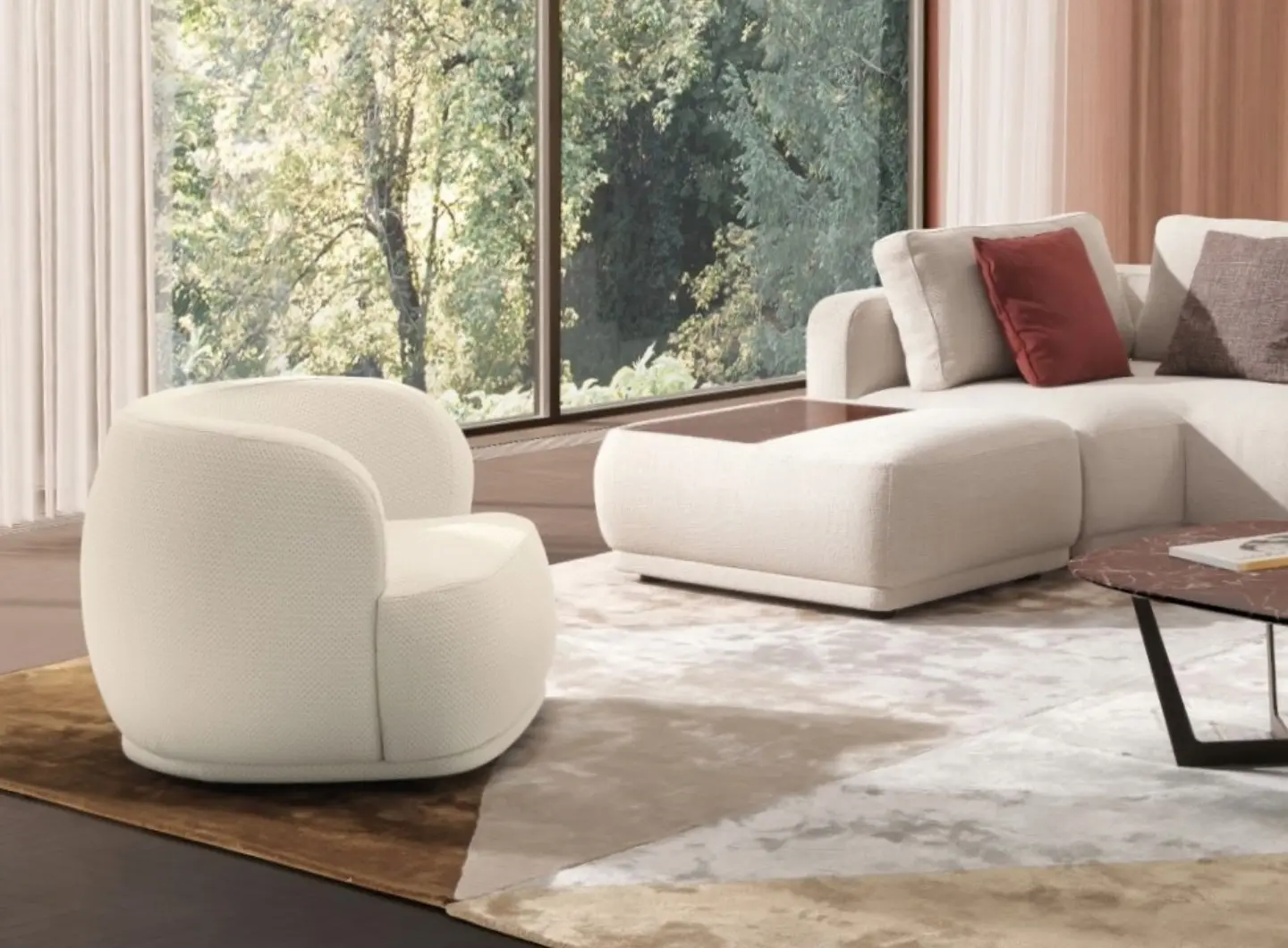 CTS Salotti - Navona armchair, Kant sofa.
