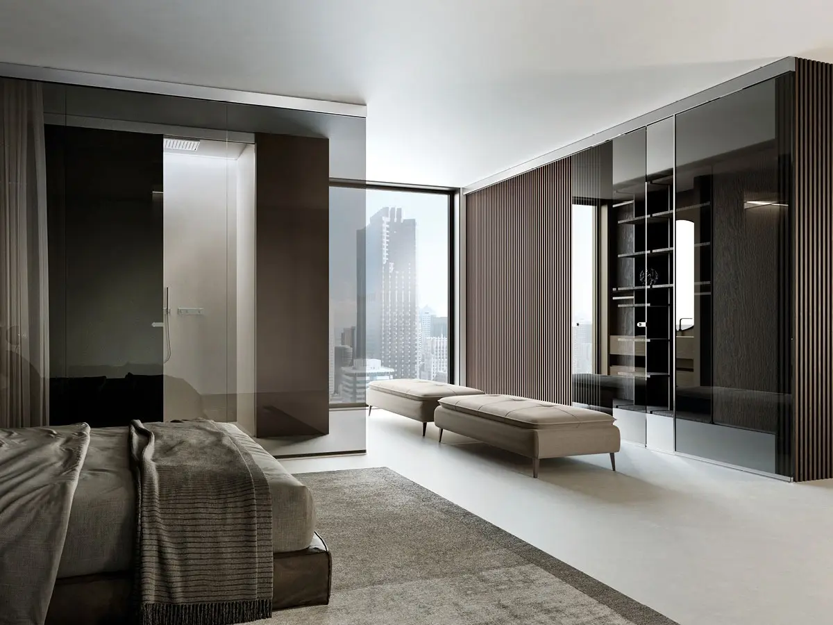 Voile - Glass partition walls for bathrooms and contract - Vismaravetro