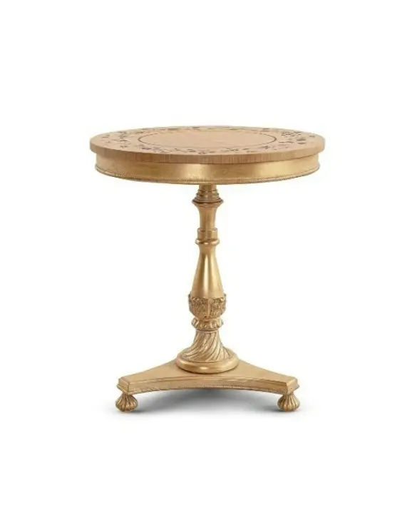 ART. 5032 - ROUND SMALL TABLE IN CARVED WOOD