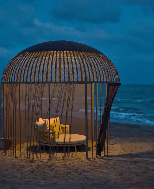 FESS Cabana, ideal for hotel projects, offers a serene and stylish retreat for guests. With its elegant design and adaptable features, FESS Cabana seamlessly blends functionality with sophistication, providing a tranquil oasis for relaxation and leisure.
