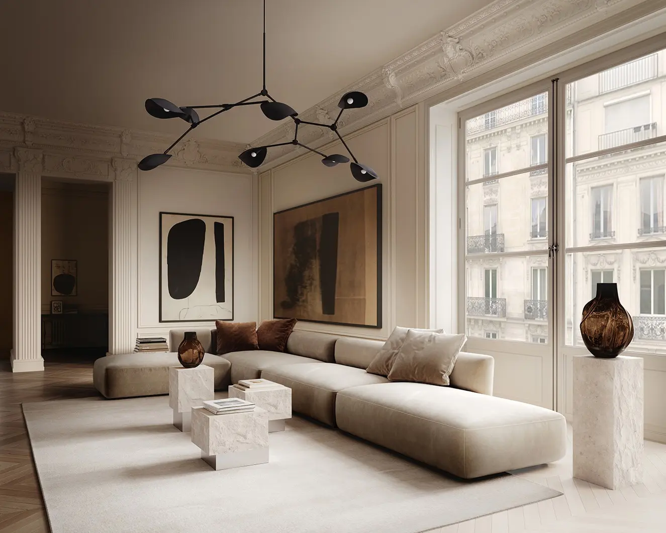 Temple_chrome___Baku_Vases___Stingray_chandelier_grande_burned_black___3.jpg