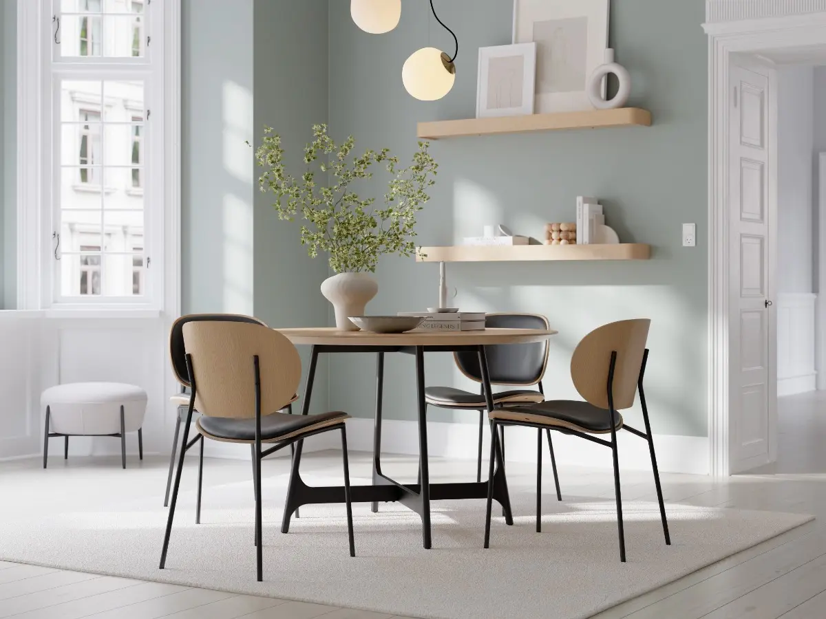 CLEMENTINA around the OOID table serves as a centerpiece in the room